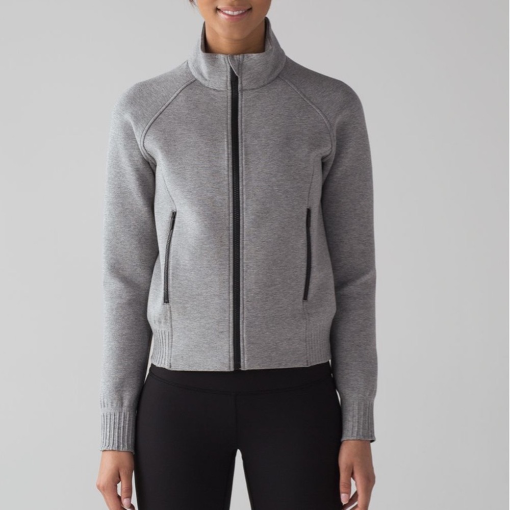 Lululemon NTS Jacket Heathered Medium Grey Black